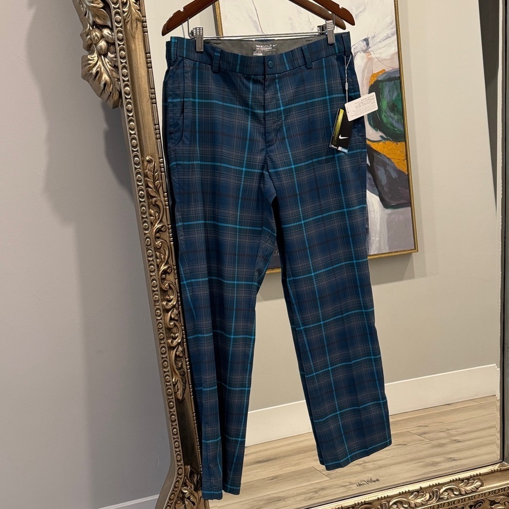 Nike Men's Blue Plaid golf pants